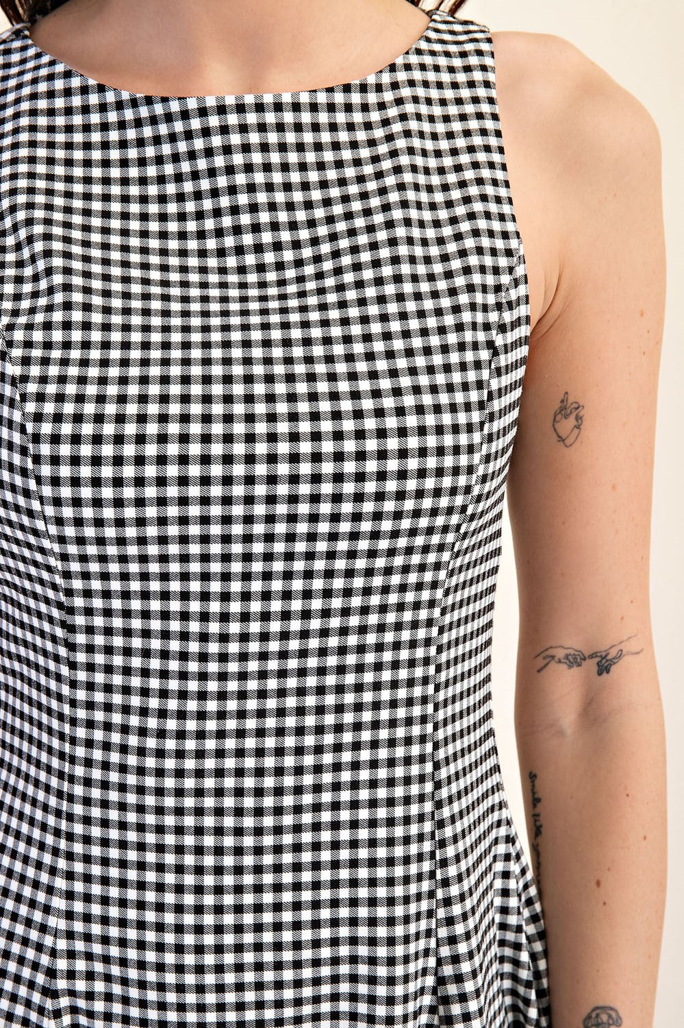 Sleeveless Godet Mini Dress