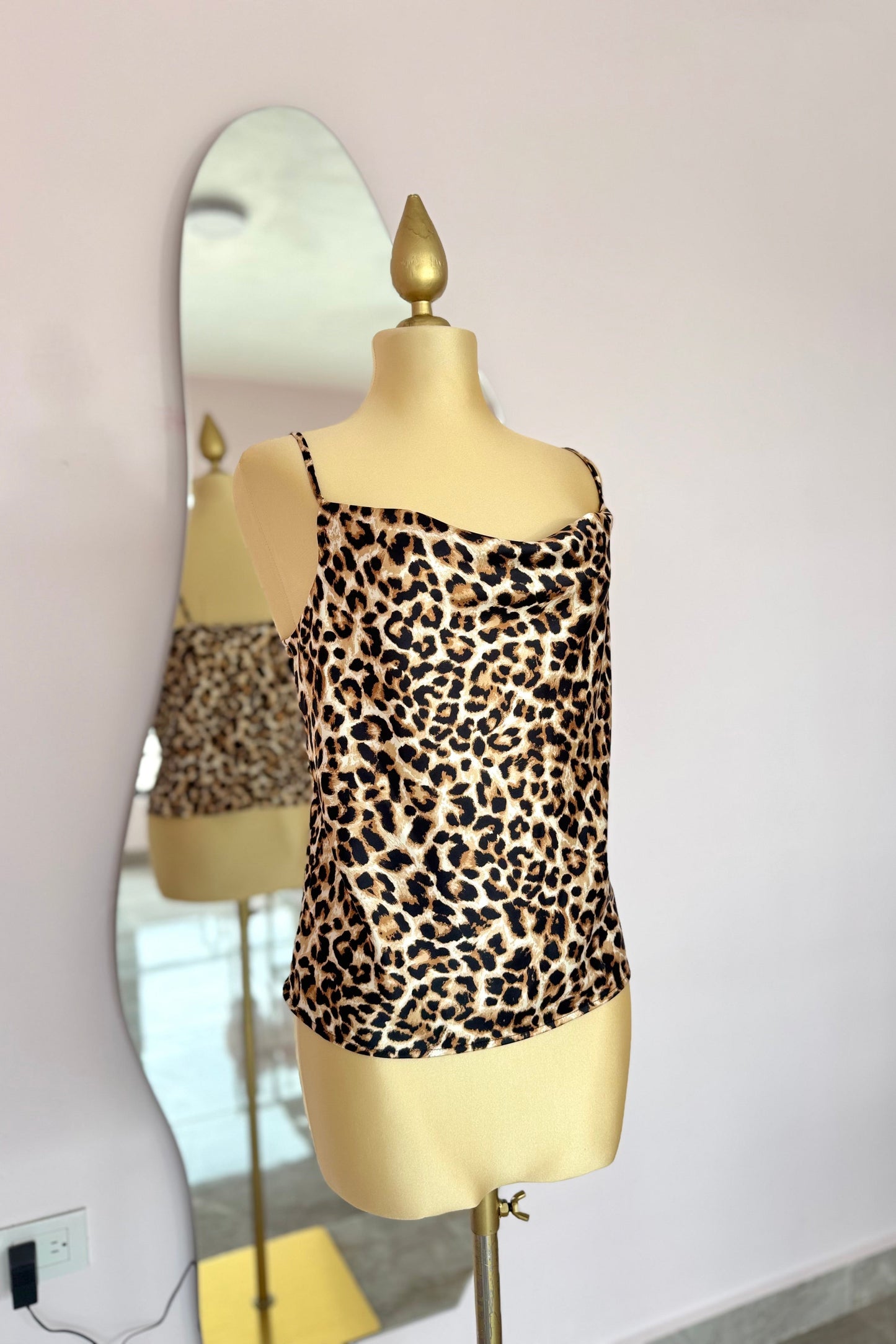 Top Satinado Animal Print