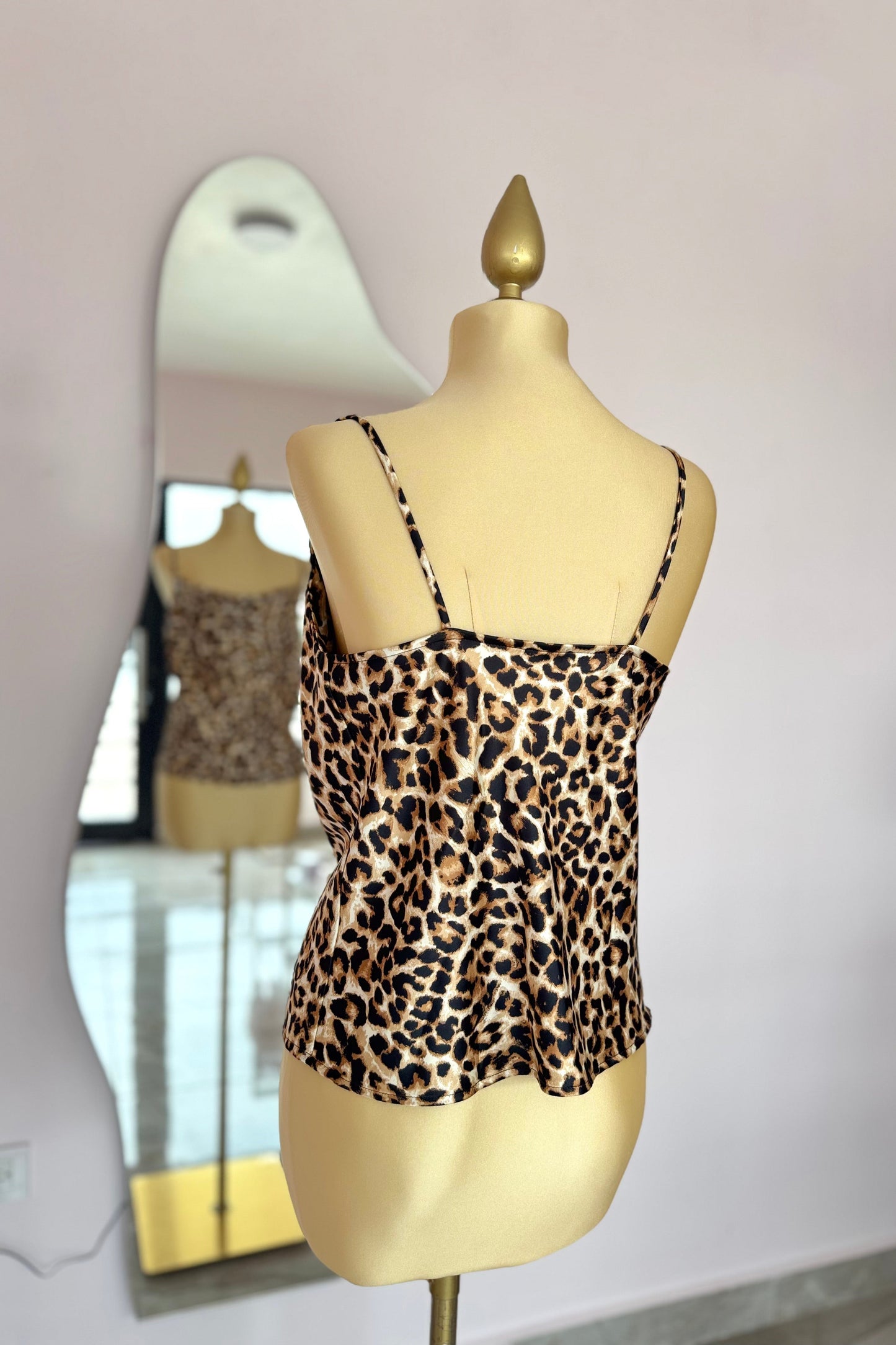 Top Satinado Animal Print