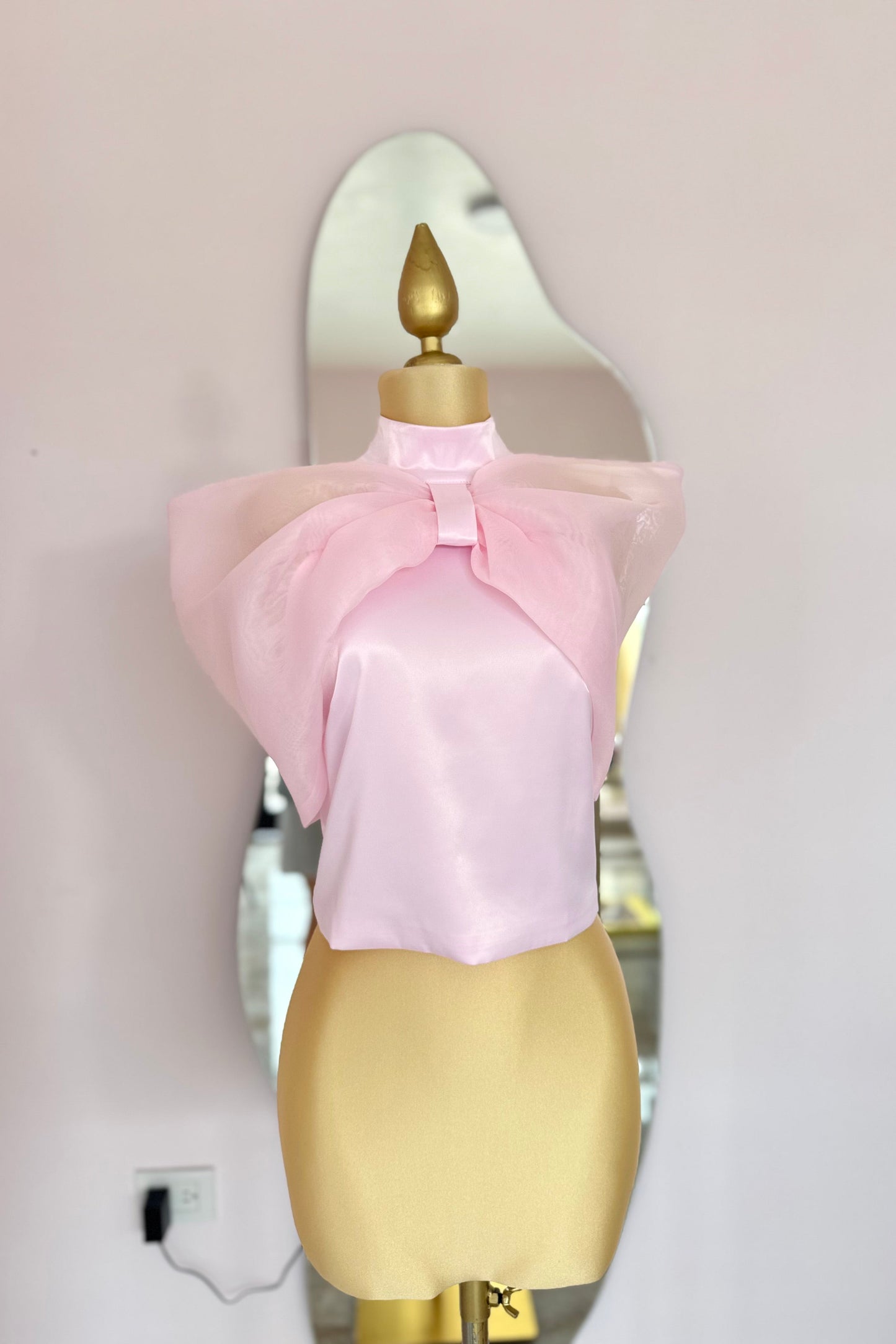 Top Rosa Moño XXL