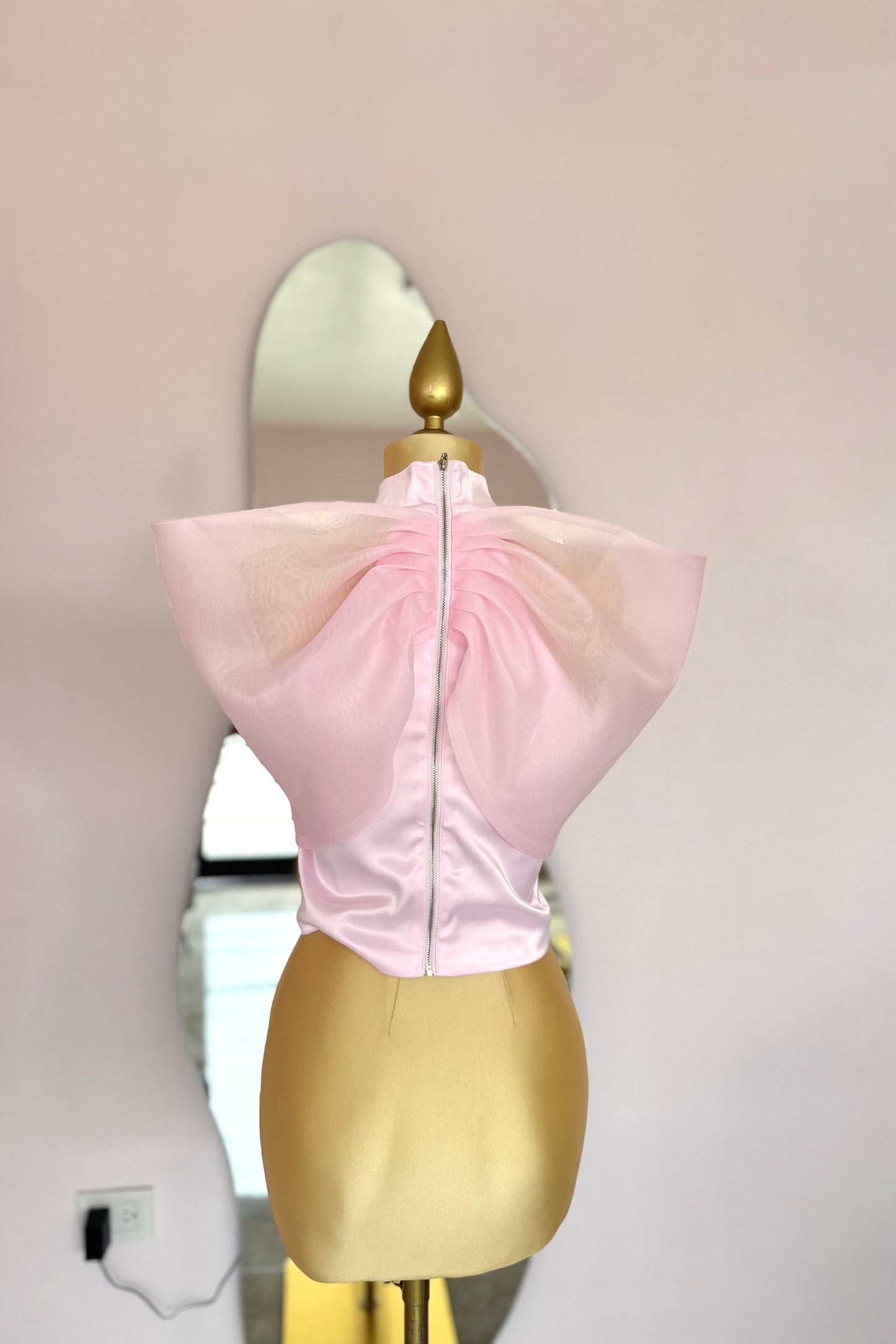 Top Rosa Moño XXL