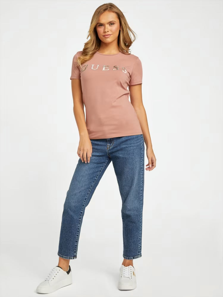 Pepper Metallic Logo Tee - Guess