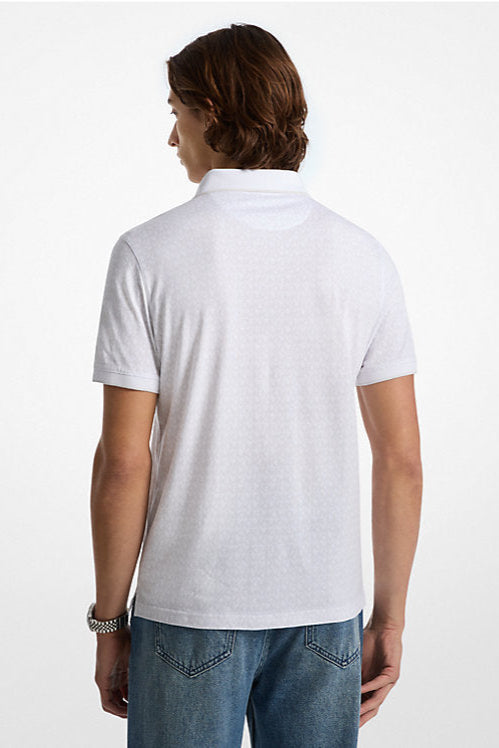 Greenwich Signature Logo Print Cotton Polo Shirt - Michael Kors