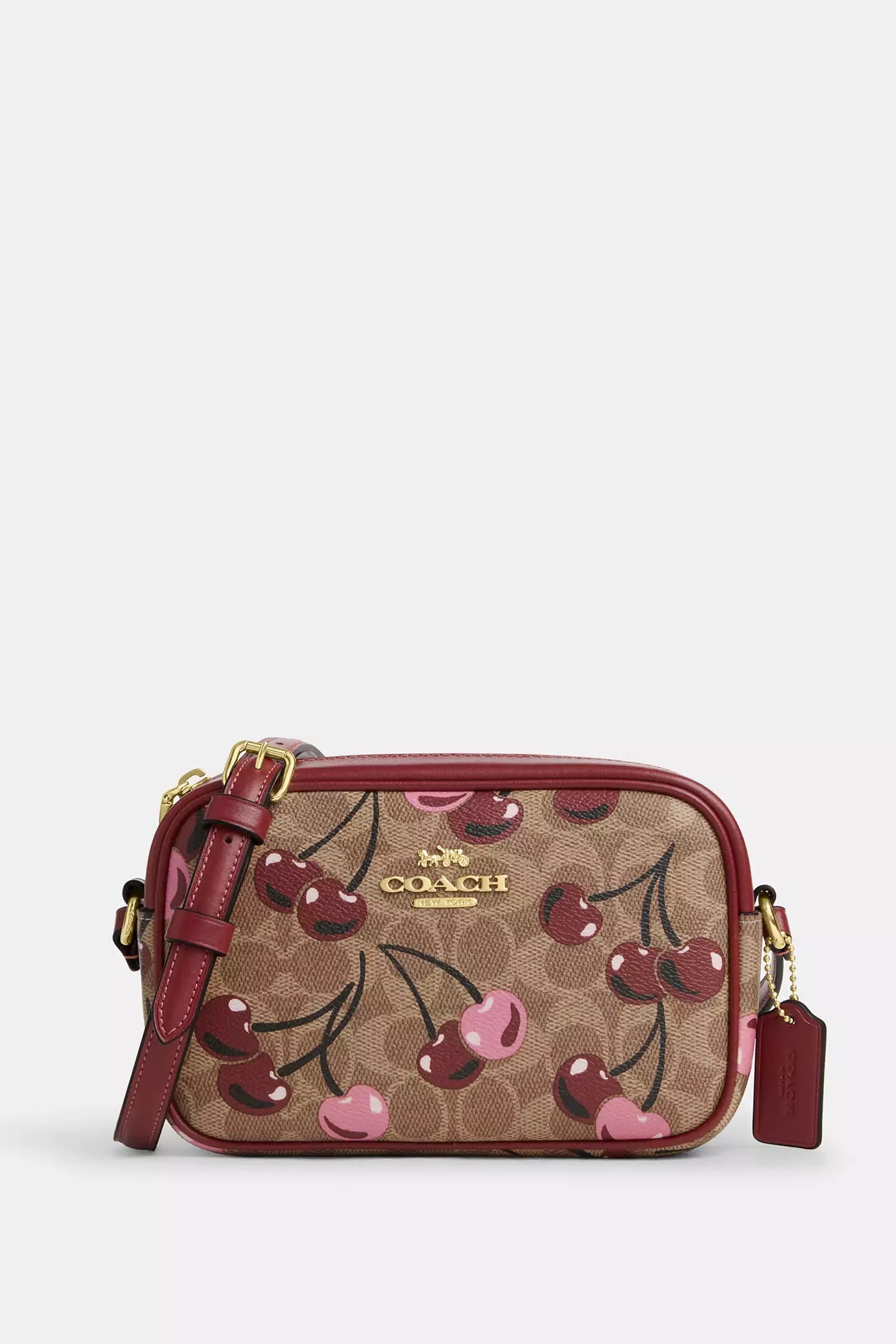 Mini Jamie Camera Bag In Signature Canvas With Cherry Print - Coach