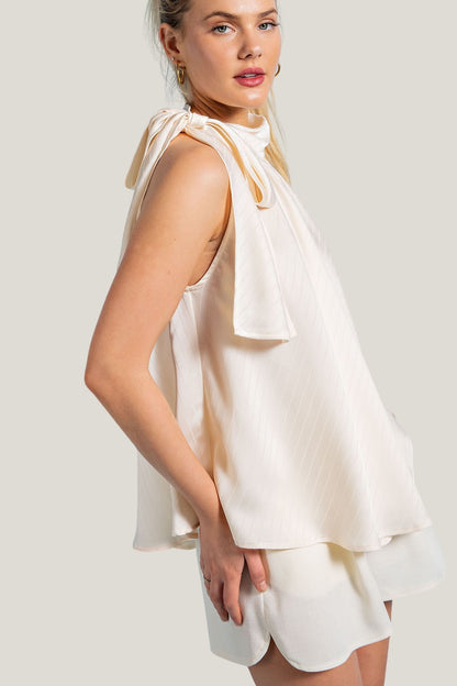 Neck Tie Blouse