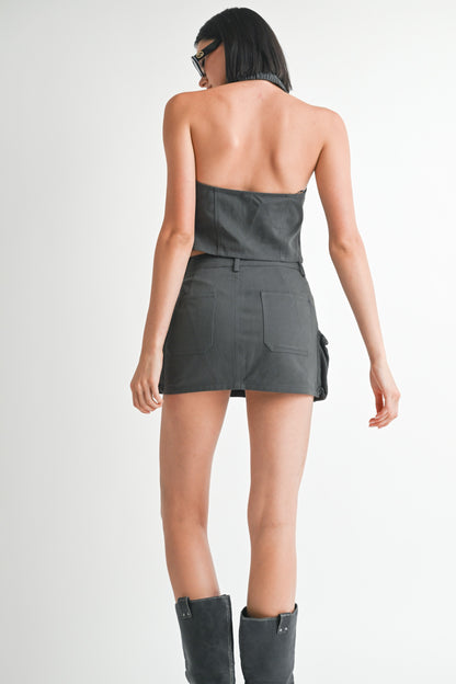 Top Halter Gris Urbano