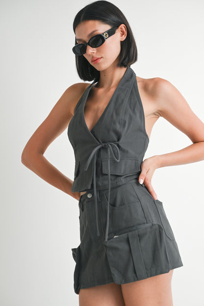 Top Halter Gris Urbano