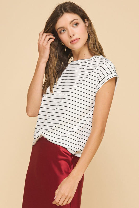 Camiseta Amicis Kate con Rayas y Puños
