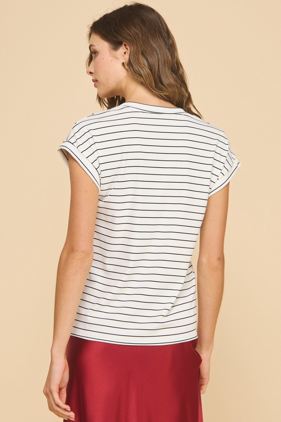 Camiseta Amicis Kate con Rayas y Puños
