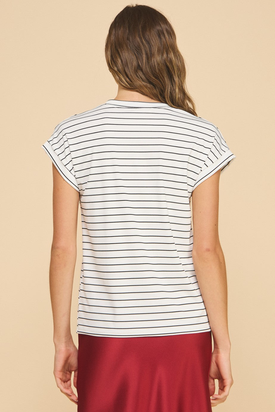 Camiseta Amicis Kate con Rayas y Puños