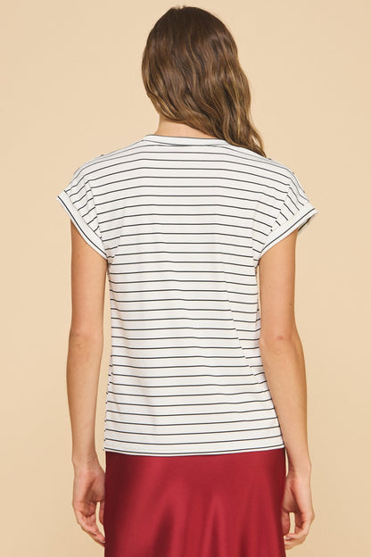 Camiseta Amicis Kate con Rayas y Puños
