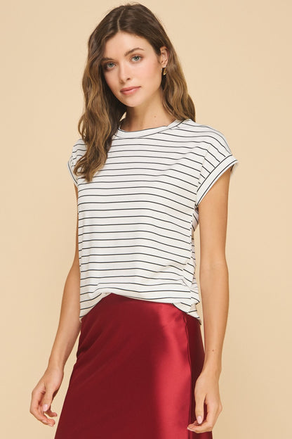 Camiseta Amicis Kate con Rayas y Puños