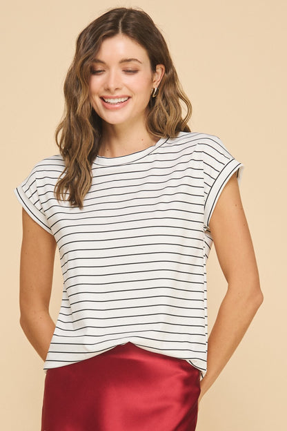 Camiseta Amicis Kate con Rayas y Puños