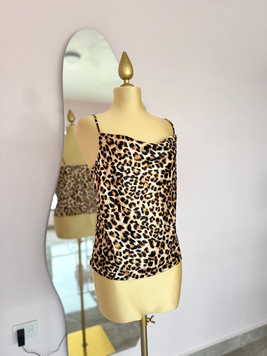 Top Satinado Animal Print