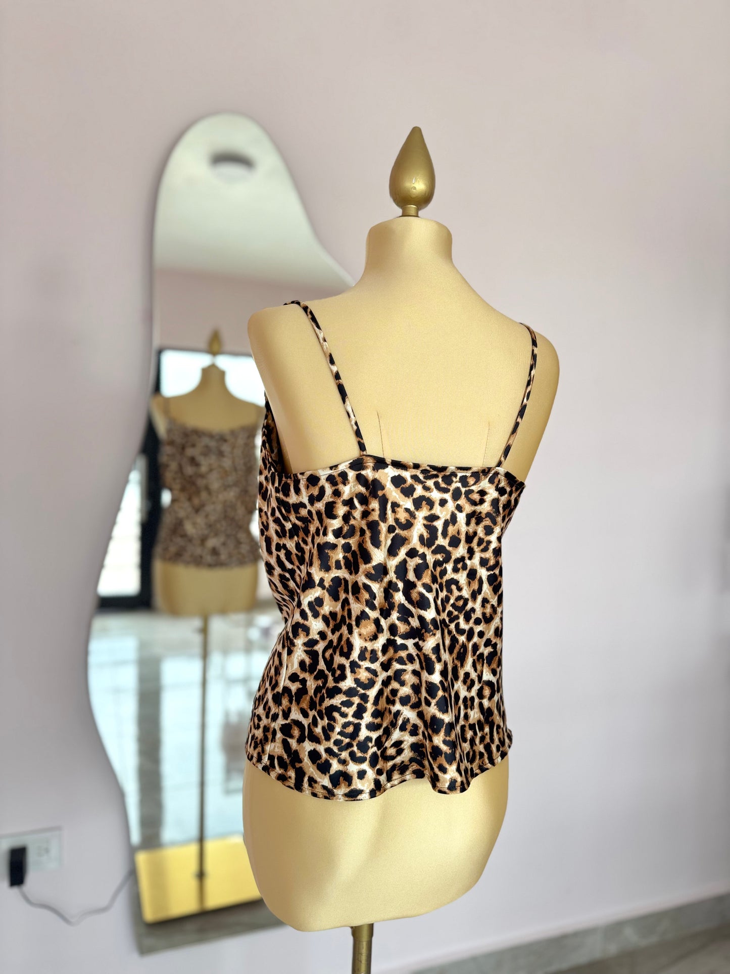 Top Satinado Animal Print