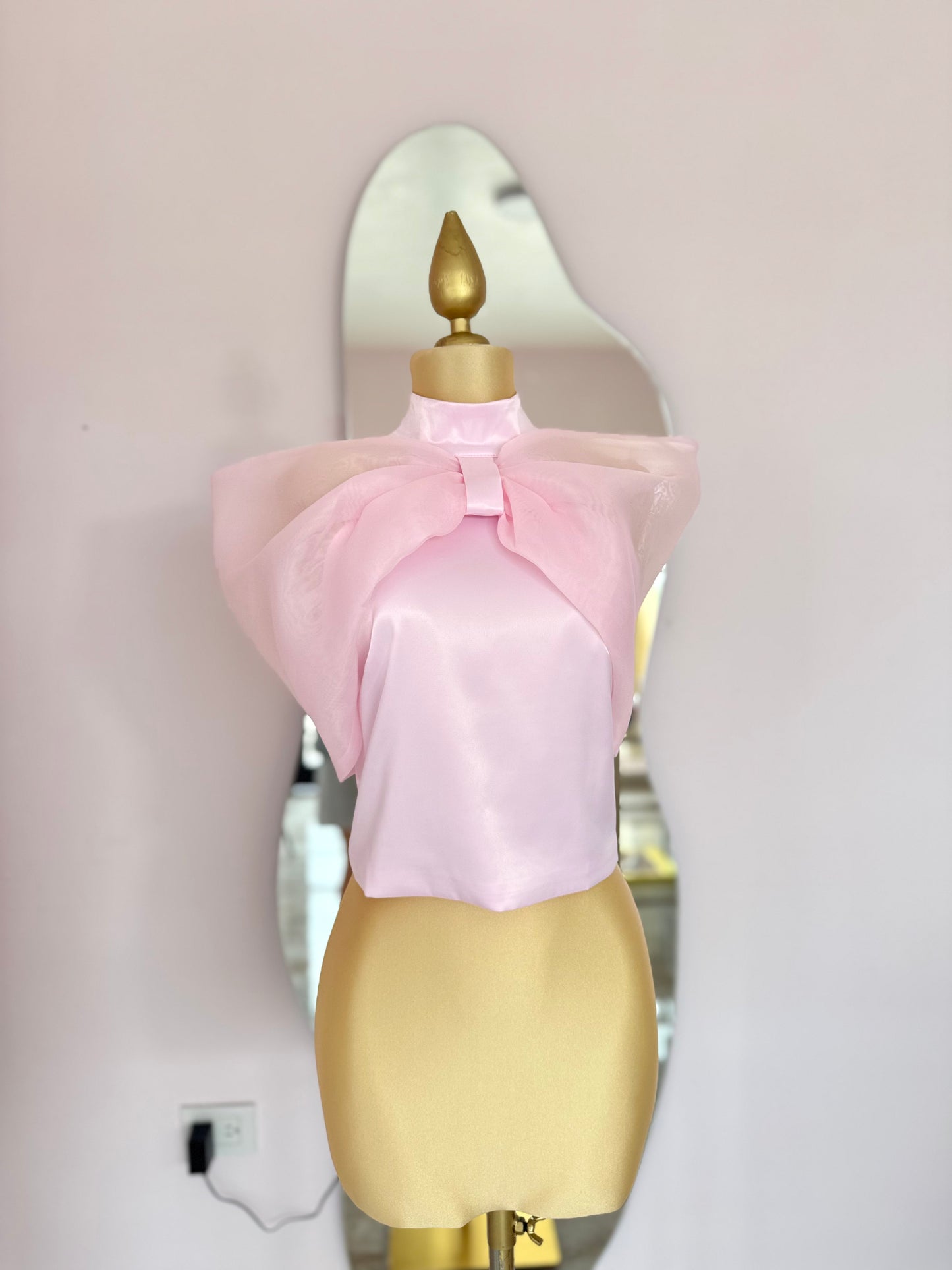 Top Rosa Moño XXL