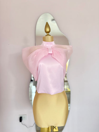 Top Rosa Moño XXL