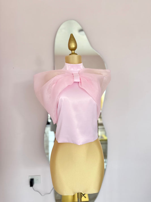 Top Rosa Moño XXL