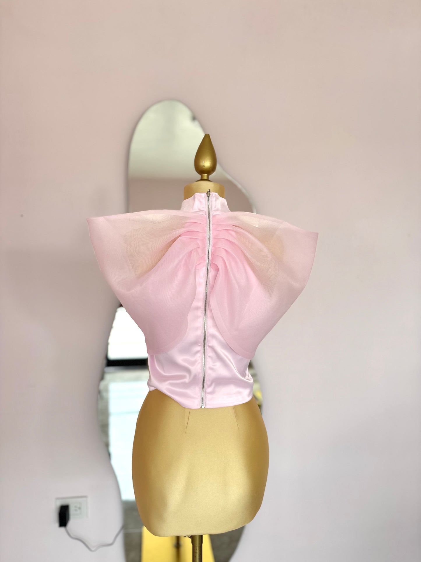 Top Rosa Moño XXL