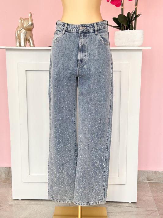 Pantalón de mezclilla con brillos