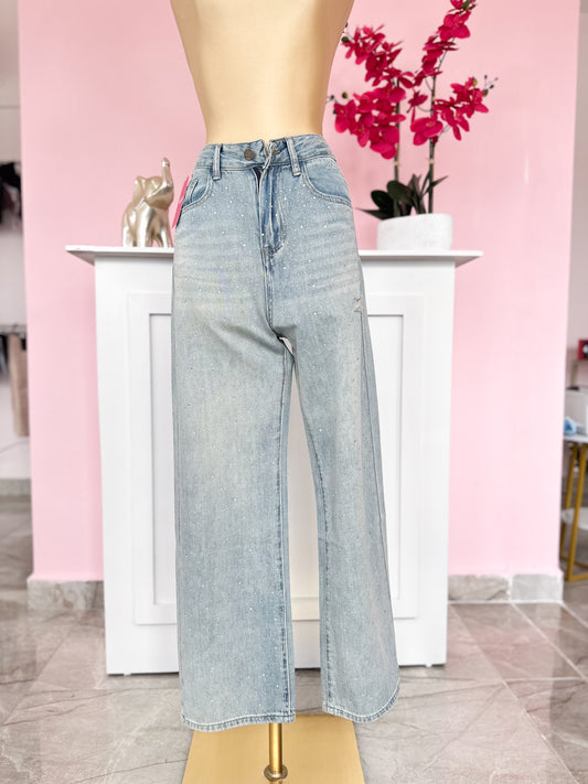 Sparkle Vibes: Jeans Stretch con Brillos