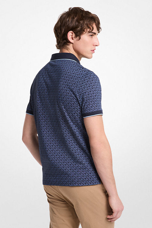 Greenwich Signature Logo Print Cotton Polo Shirt - Michael Kors