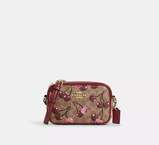 Mini Jamie Camera Bag In Signature Canvas With Cherry Print - Coach