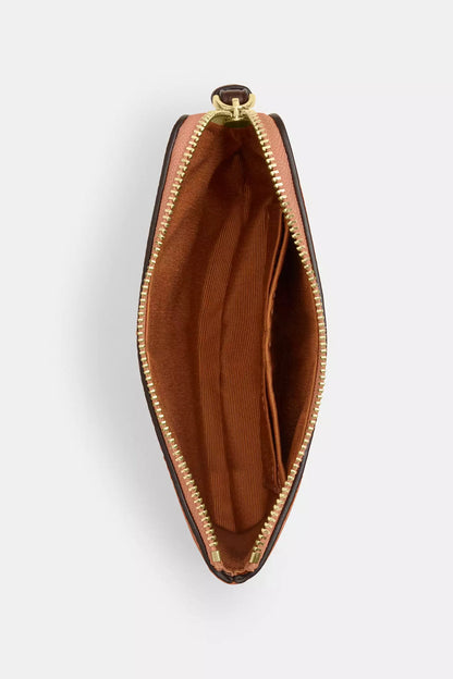 Corner Zip Wristlet With Shell Print